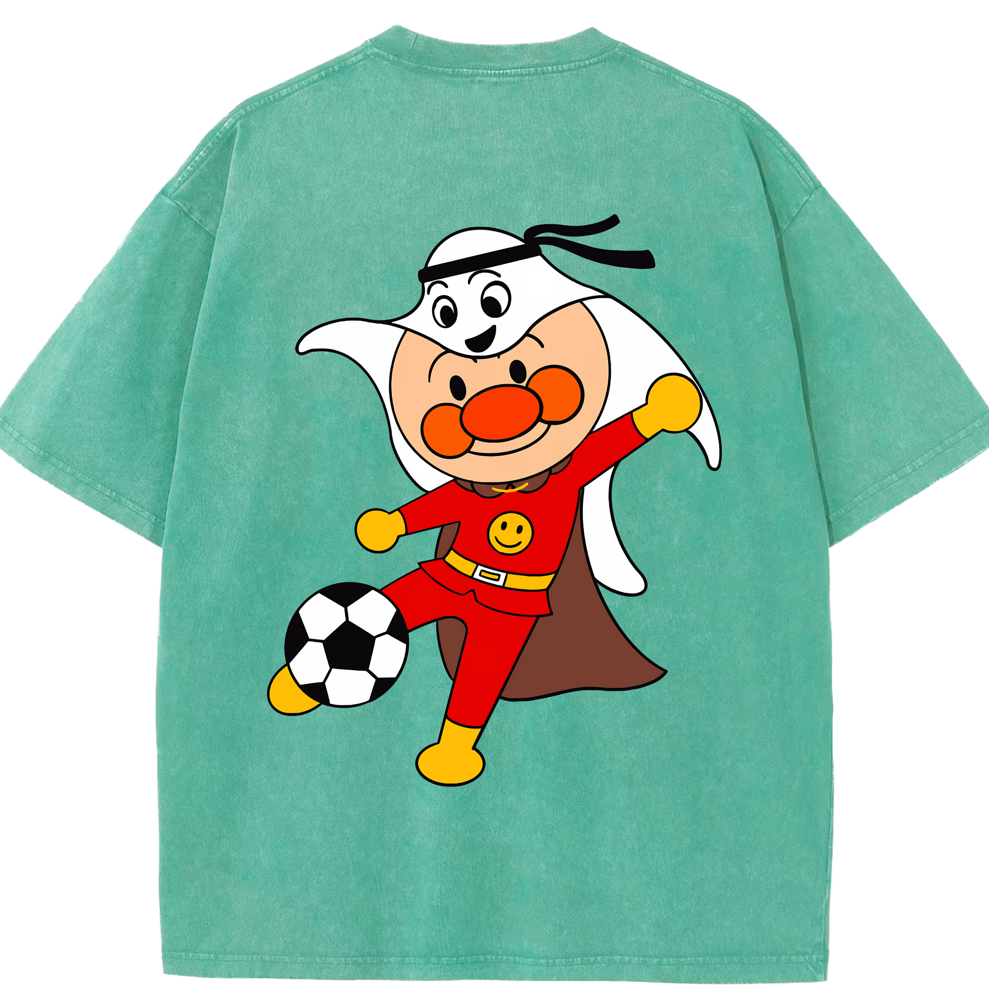 （画像用） アンパンマン Anpanman 綿100% ヴィンテージ風 半袖Tシャツ（背面プリント）